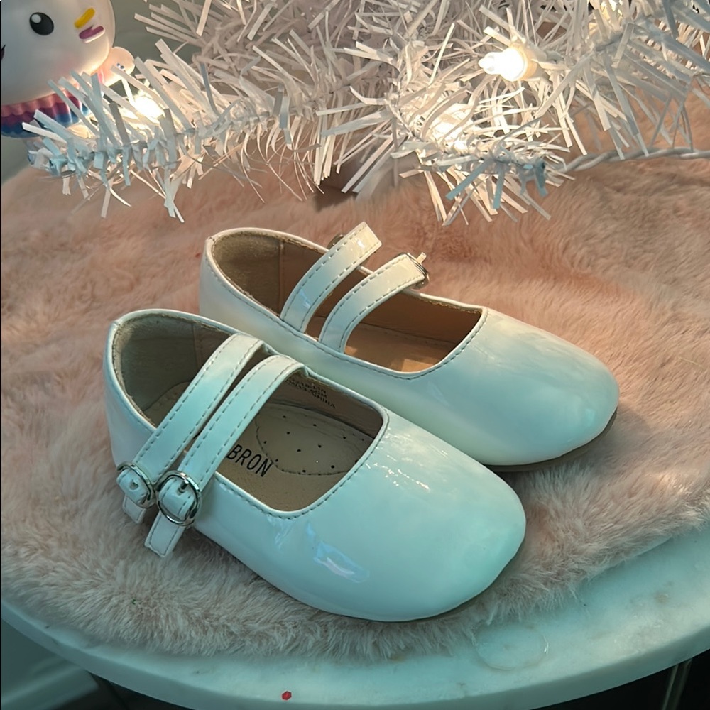 White Kids Mary Jane Shoes